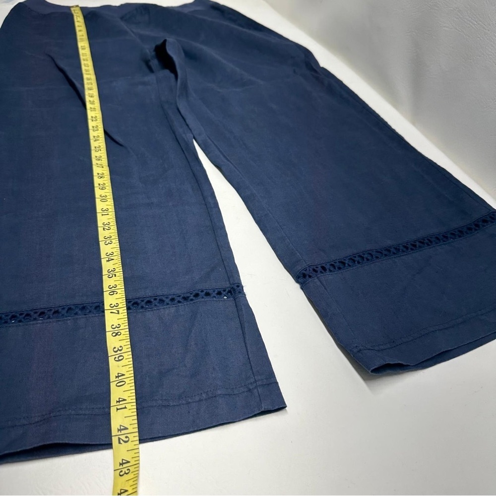 Soft surroundings Navy Wide-Leg Pants size L - Picture 4 of 8